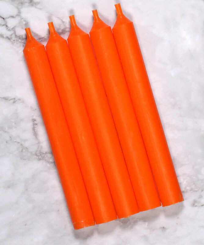 Orange Mini Candles - 12 pack-2