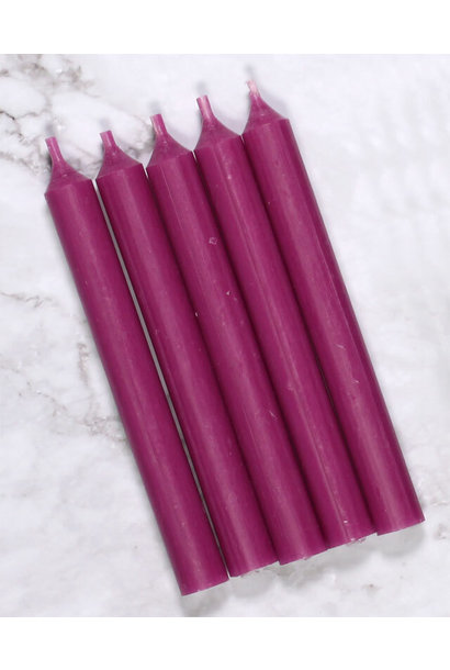 Aubergine Mini Candles - 12 Pack