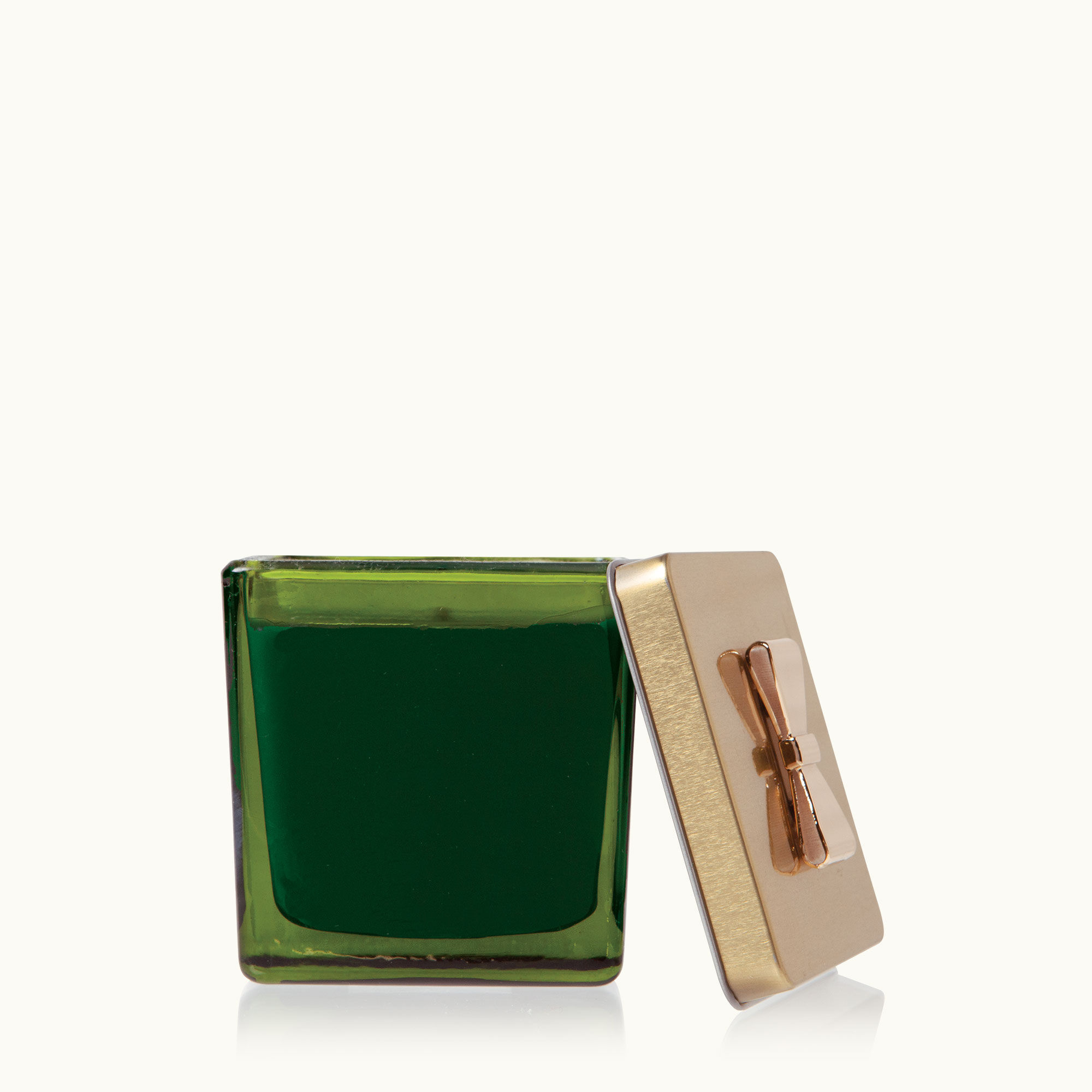 Frasier Fir Novelty Green Glass Gift Box Poured Candle-1