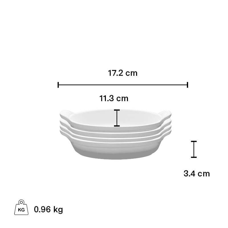 Heritage .18L Mini Au Gratin Dishes (Set of 4)-4