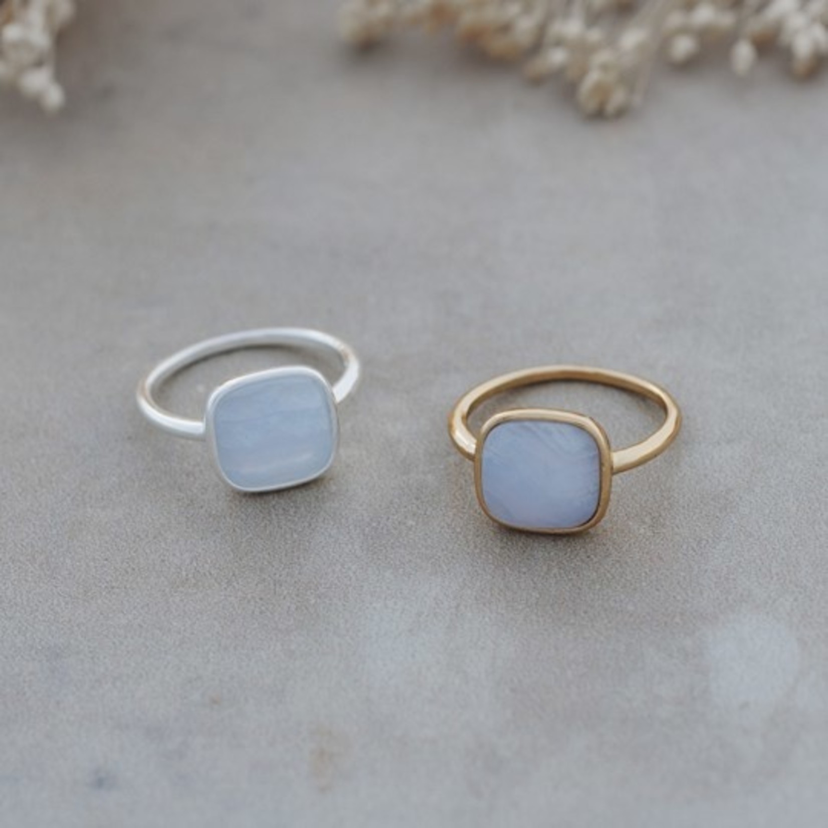 Glee Jewelry A La Mode Ring - Blue Lace Agate