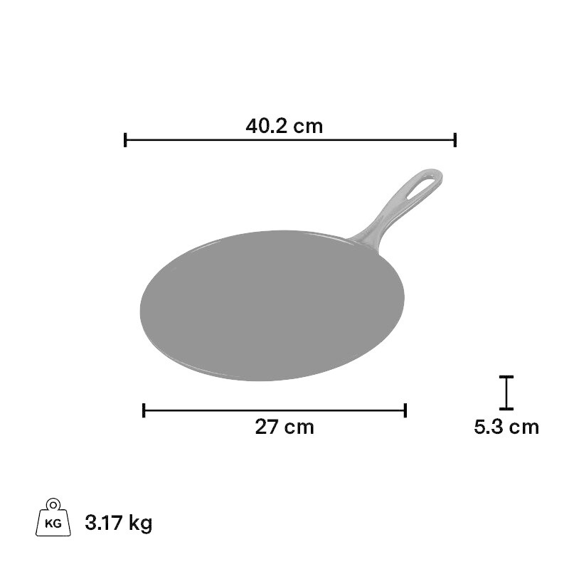 Le Creuset Cast Iron Crepe Pan/ Skillet 27 