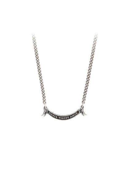 Love Conquers All Latin Banner Necklace
