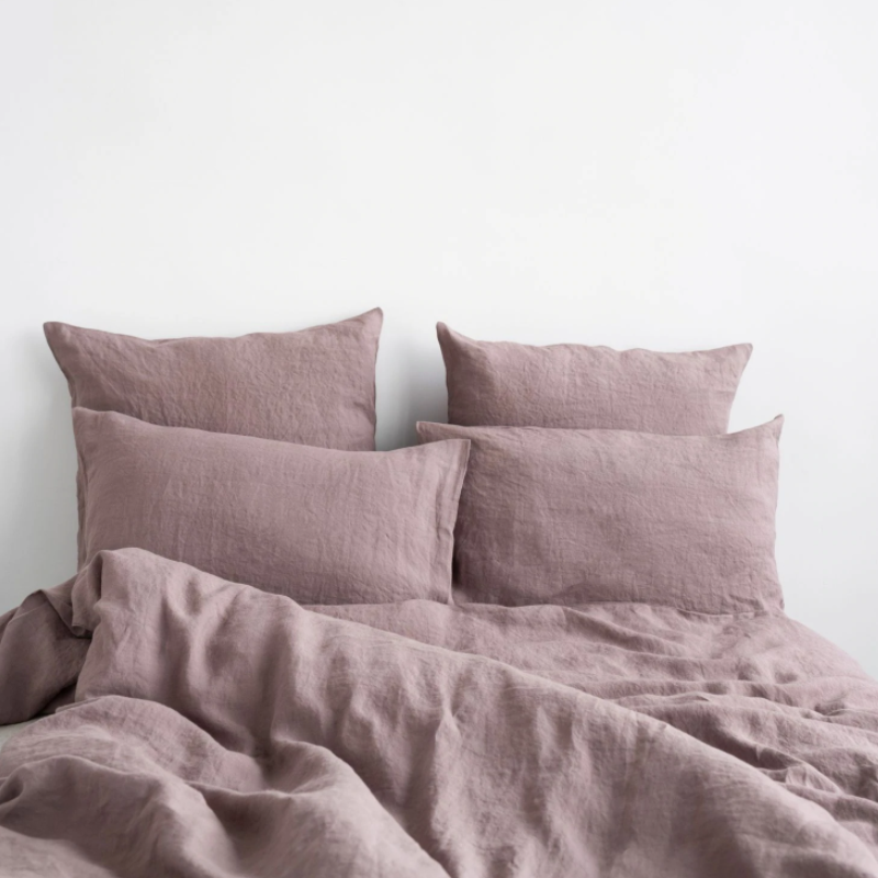 Washed Bed Linen Duvet Dusty Rose-LinenMe