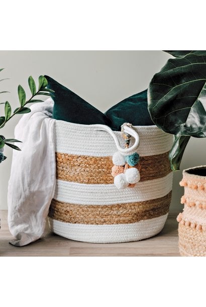 Cotton & Jute Tiered Basket