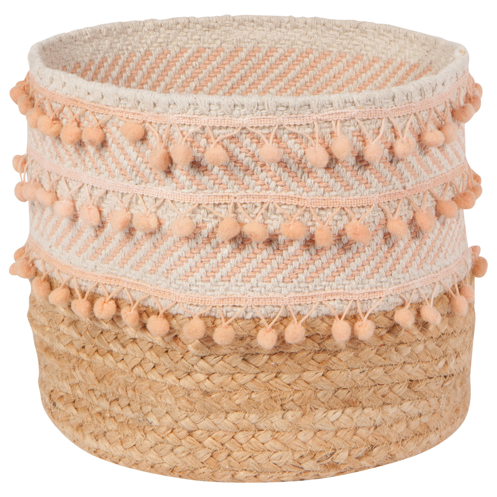 Danica Heirloom Cotton & Jute Striped Basket
