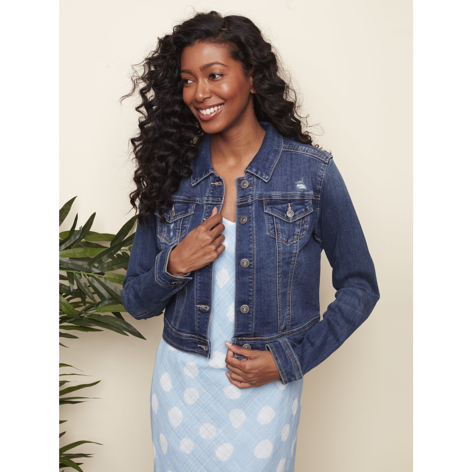 Cropped Denim Jacket - Castles and 