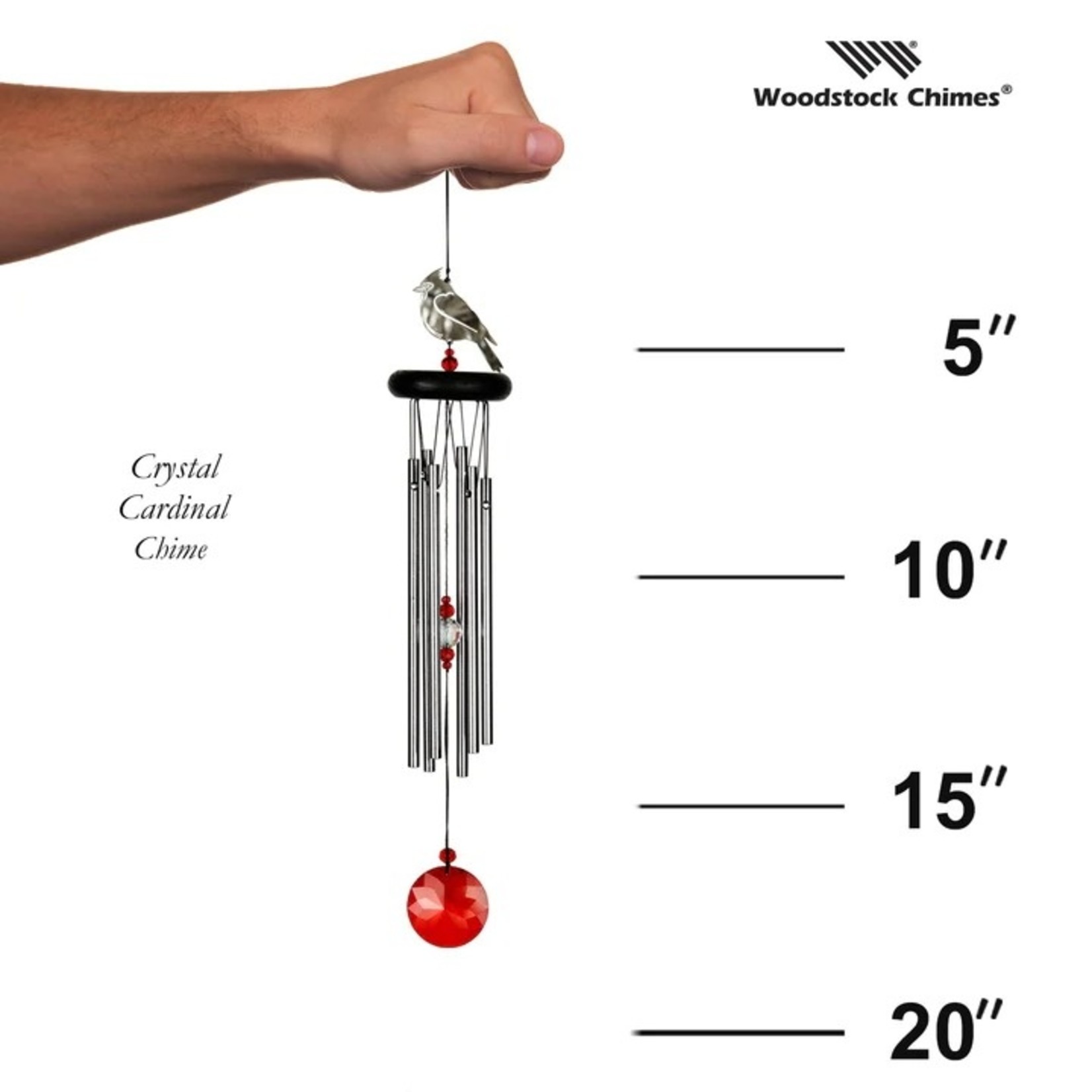 Woodstock Chimes Crystal Cardinal Chime