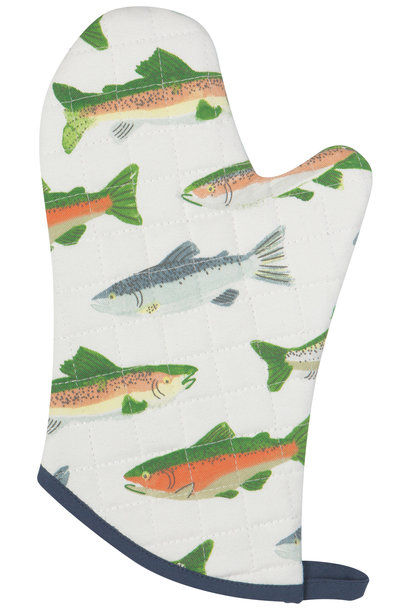 Gone Fishin' Chef Quilted Oven Mitt