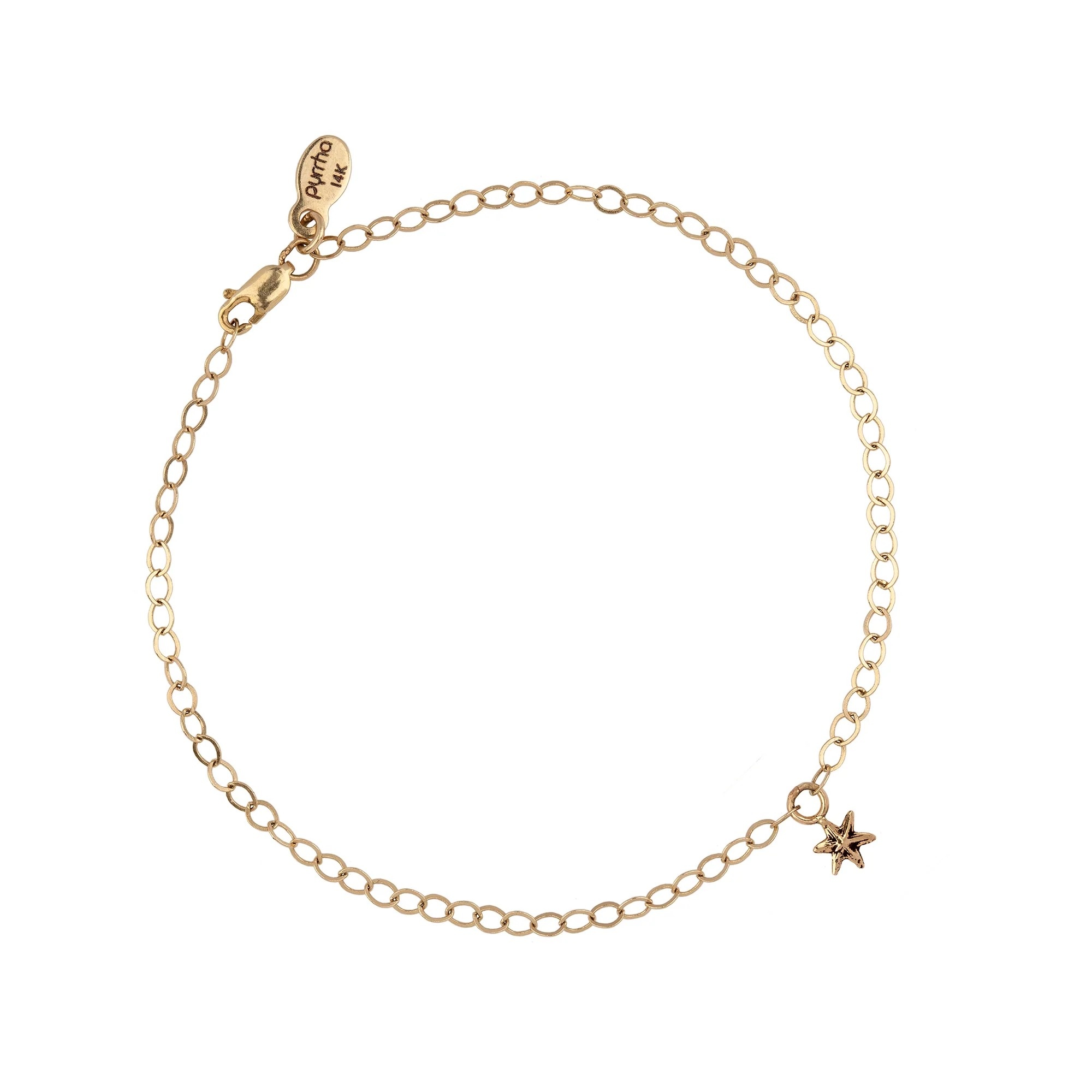 Star 14K Gold Symbol Chain Bracelet-1