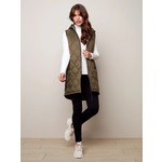 Charlie B Long Puffer Vest with Hood
