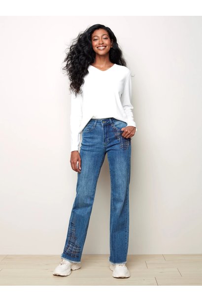 Buy Tied and Wide High Rise Wide Leg Jeans for CAD 109.00