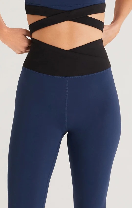 Jenni on Repeat Crossover Full Length Legging Navy Sail Blue XX-Large