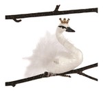 Nutcracker Designs White Swan Clip Ornament