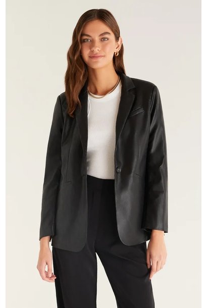 Sandelle Faux Leather Blazer