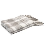 Brunelli Marcus Grey and White Plaid Throw