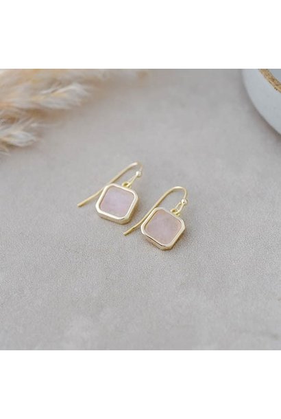 Florence Earrings - Rose Quartz