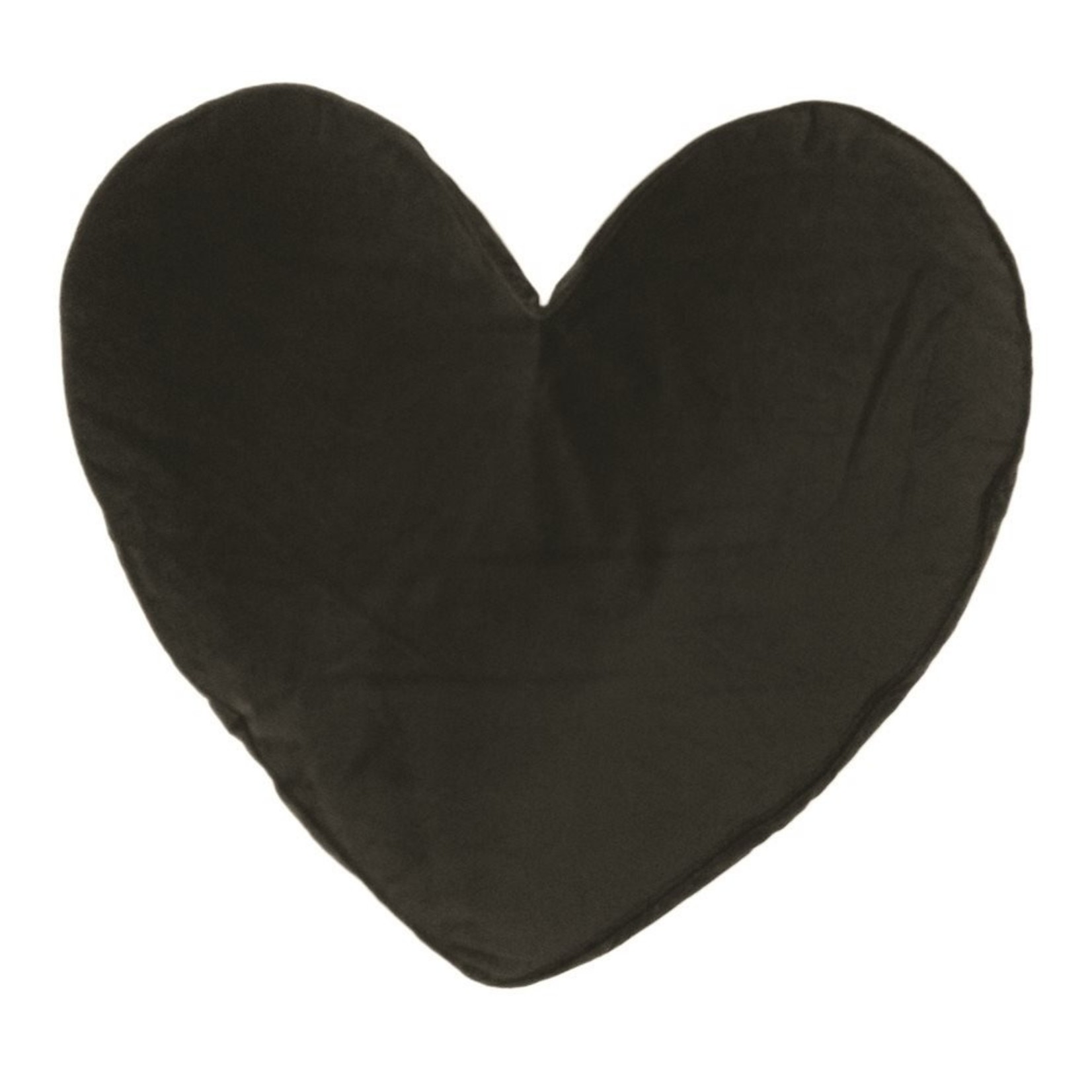 Brunelli Black Velvet Heart Cushion