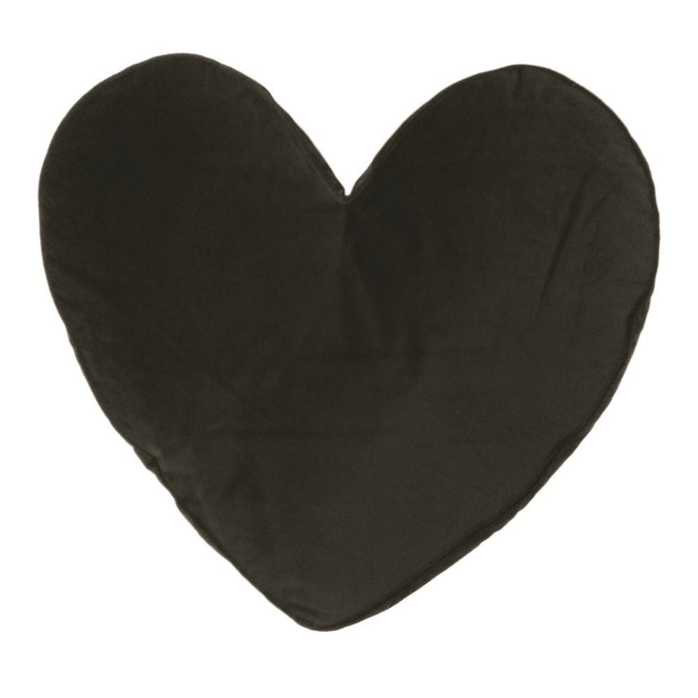 Black Velvet Heart Cushion-1