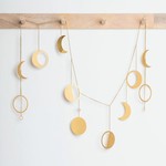 Scout Curated Wears Hanging Garland  - Moon Phase/Brass/Moonstone