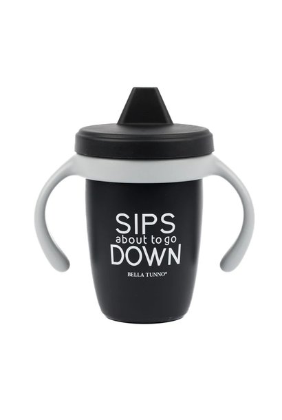Sips Down Happy Sippy Cup - Black