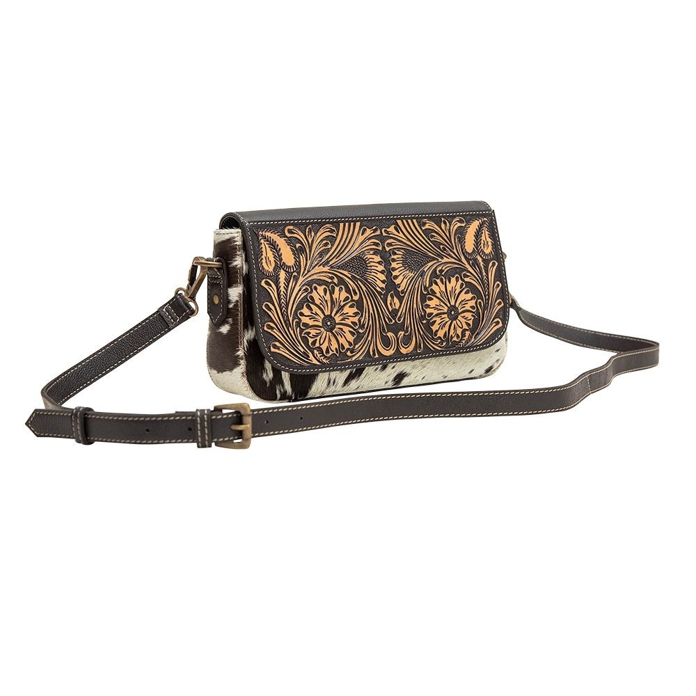 Hand tooled leather crossbody bag hotsell