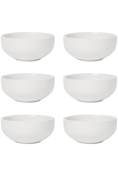 White Pinch Bowls Set/6