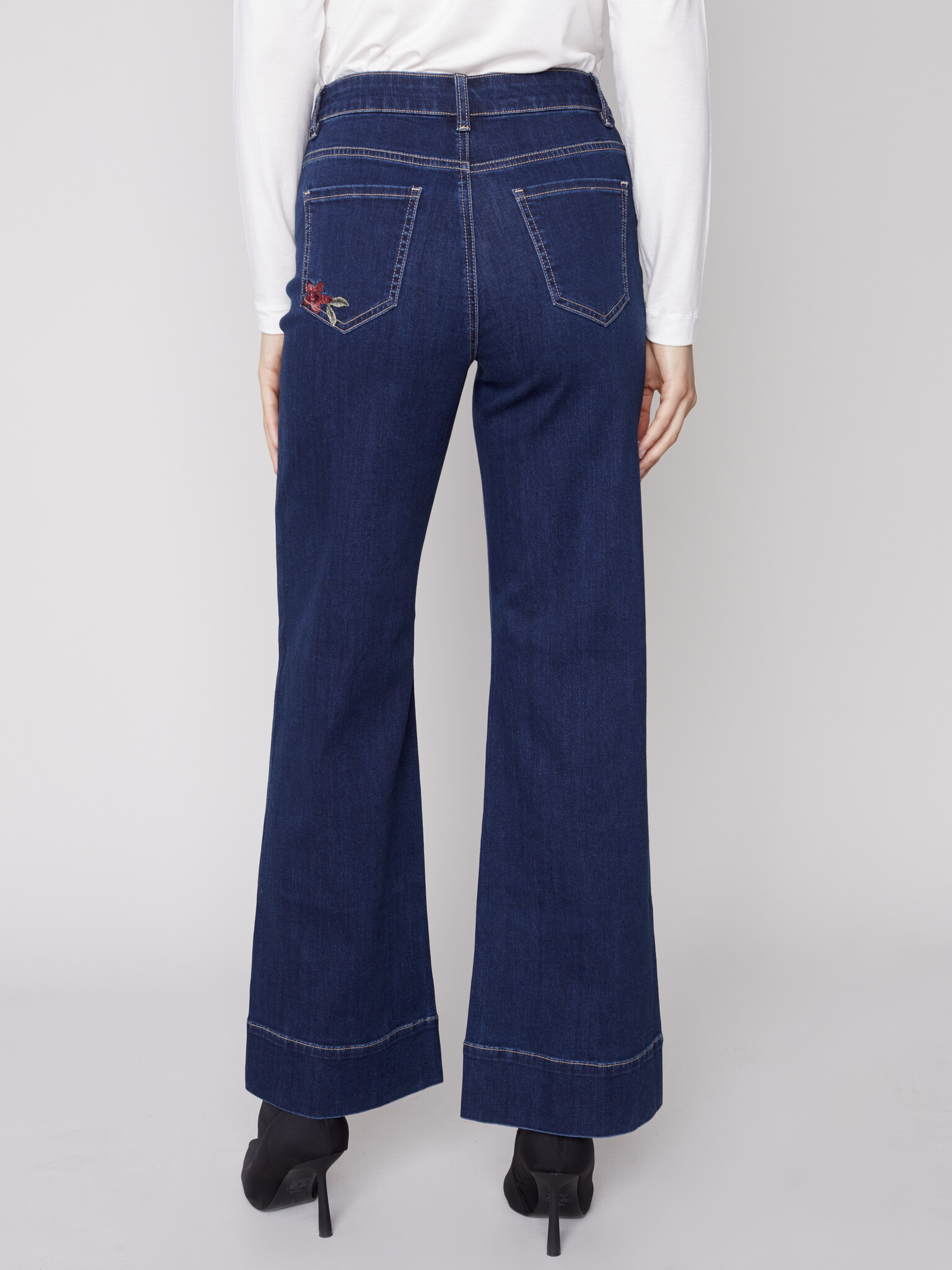 Embroidered Flare Jean-3