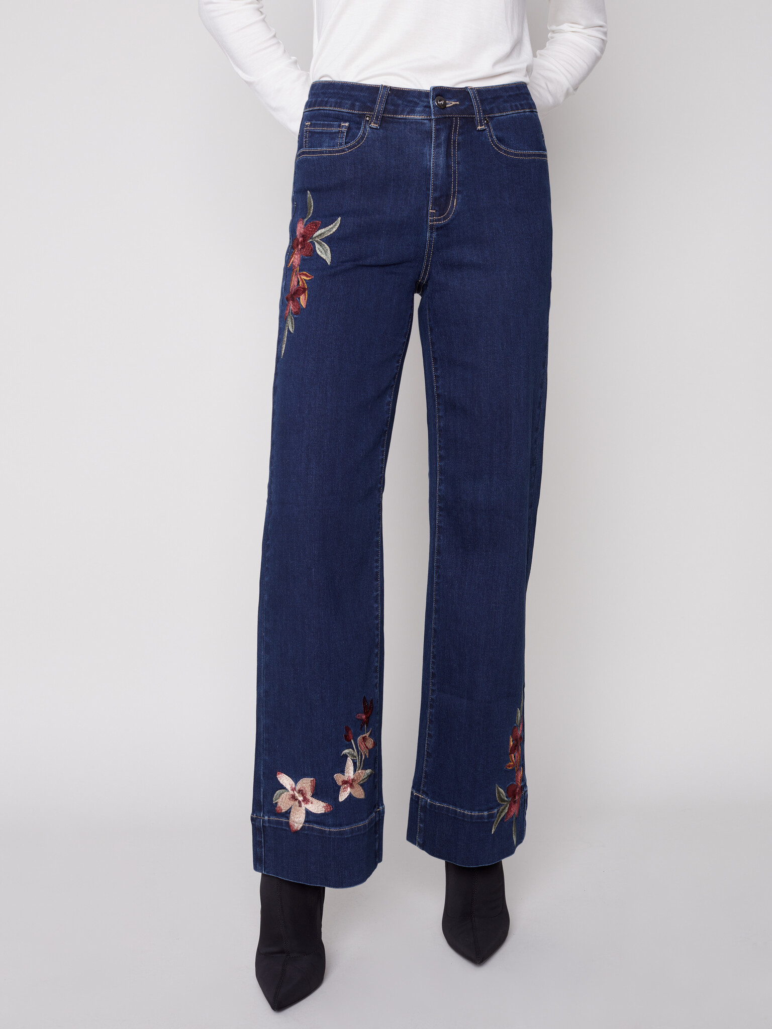 Embroidered Flare Jean-1