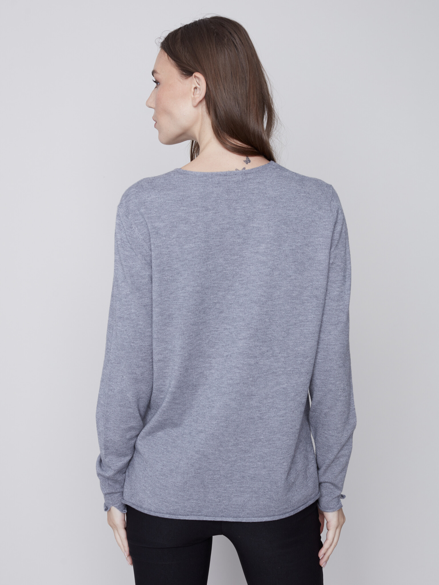 Basic V-Neck Sweater-3