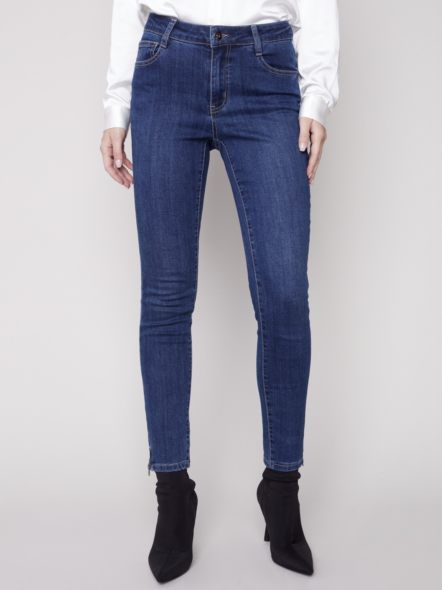 Jeans with Side Zipper-6