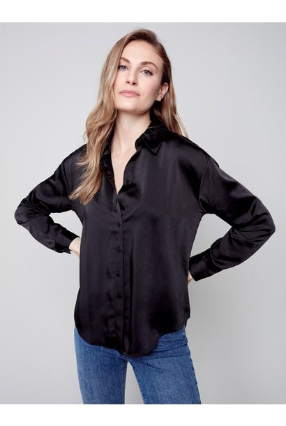 Solid Gutsy Satin Shirt