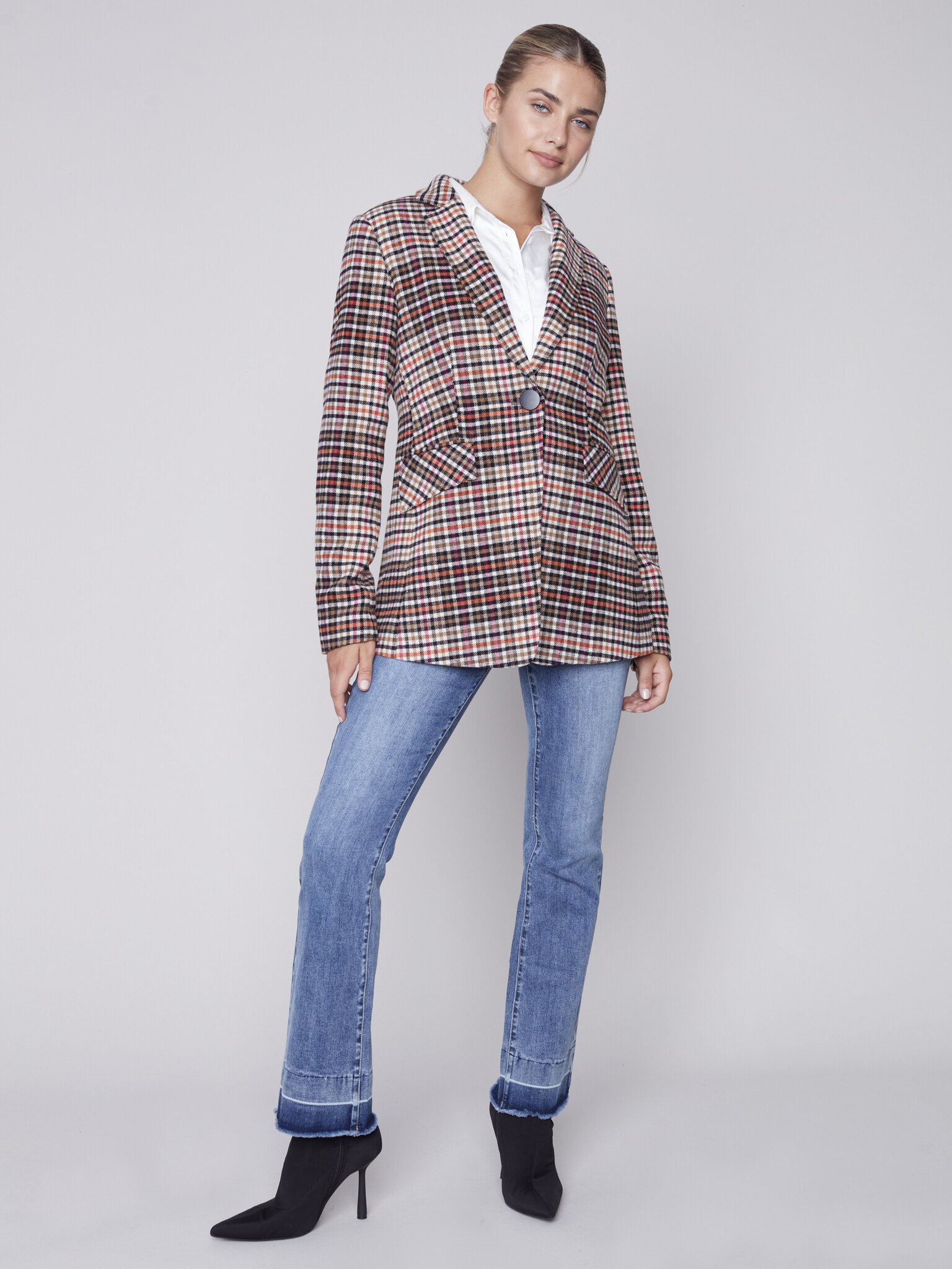 Womens Plaid Blazer Jacket, Casual Long Sleeve Ladies Blazer, Korean  Version Slim Temperament Women Suit Jacket, 4XL From Vincant, $32.96