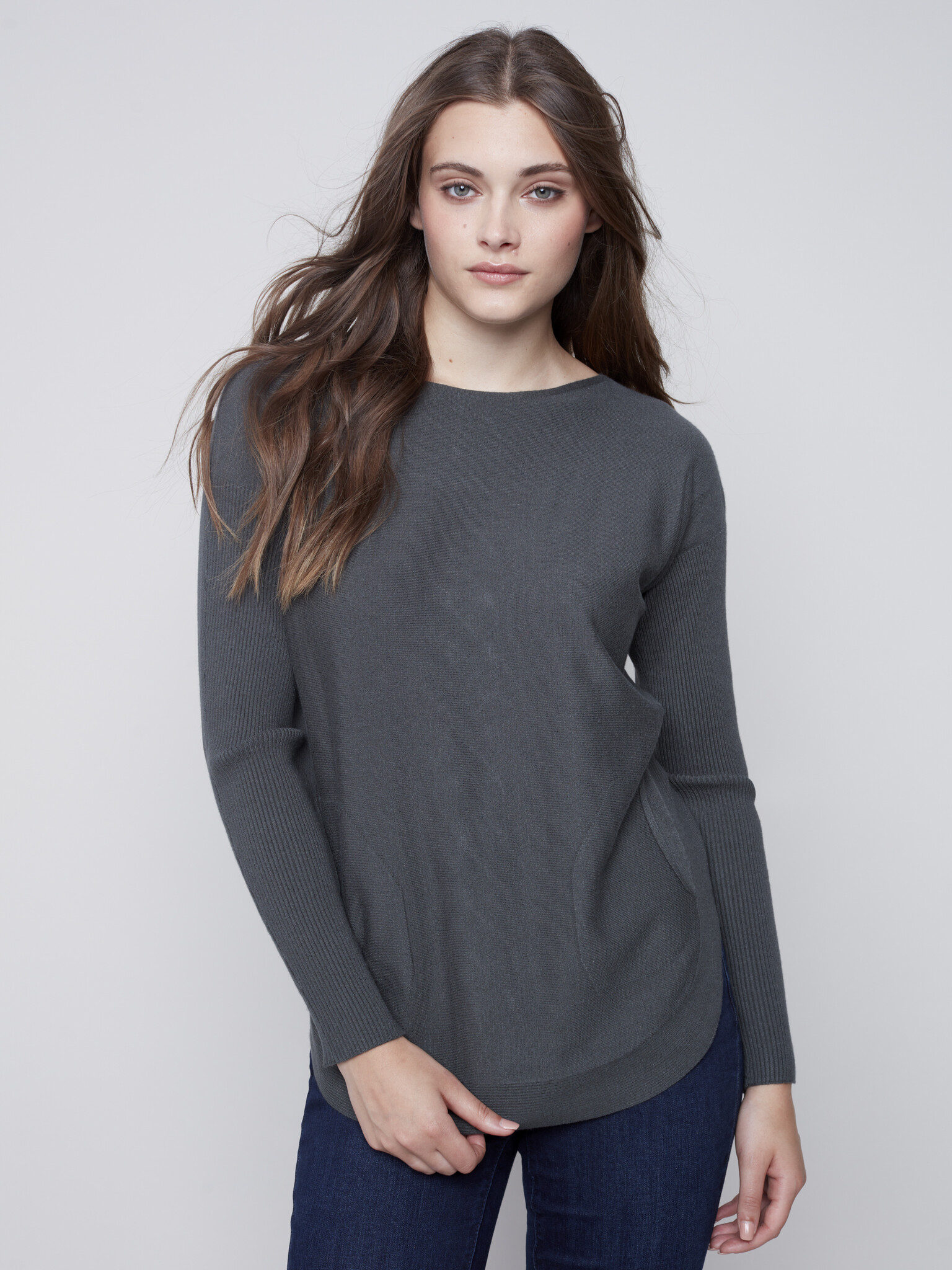 Charlie B - Sweater with Back Eyelet Detail - Castles & Cottages | Ciao ...