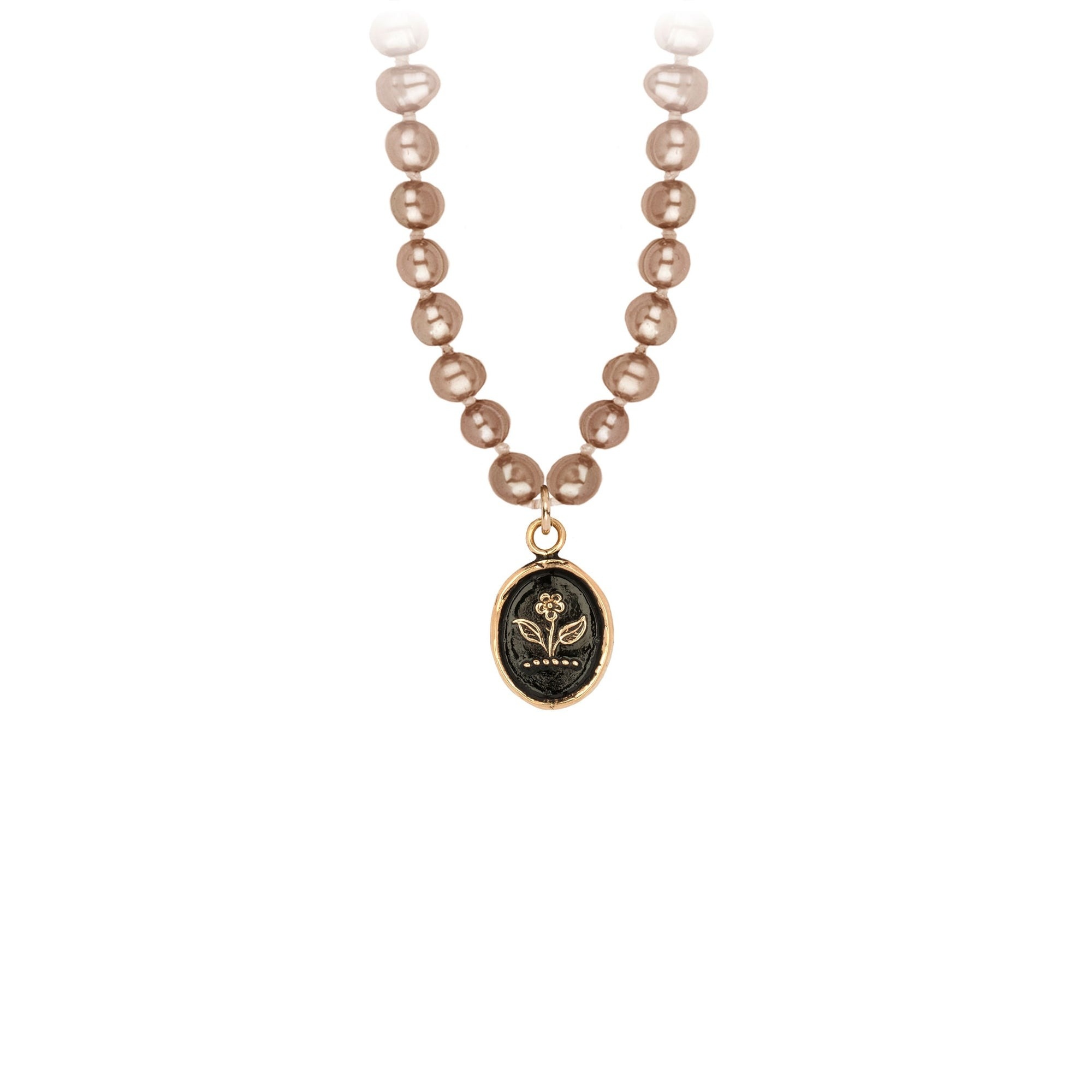 Beauty & Strength 14K Gold Talisman On Knotted Freshwater Pearl Necklace -  Castles & Cottages