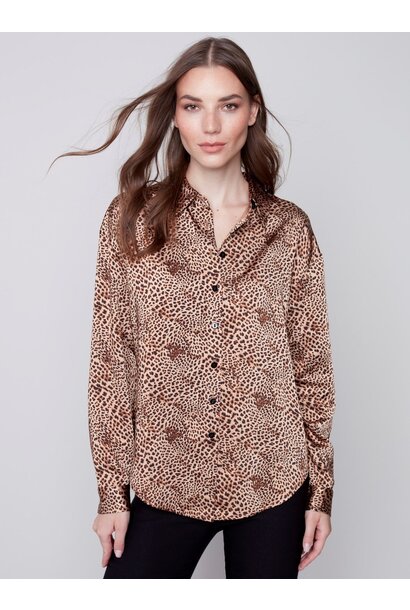 Printed Gutsy Satin Shirt