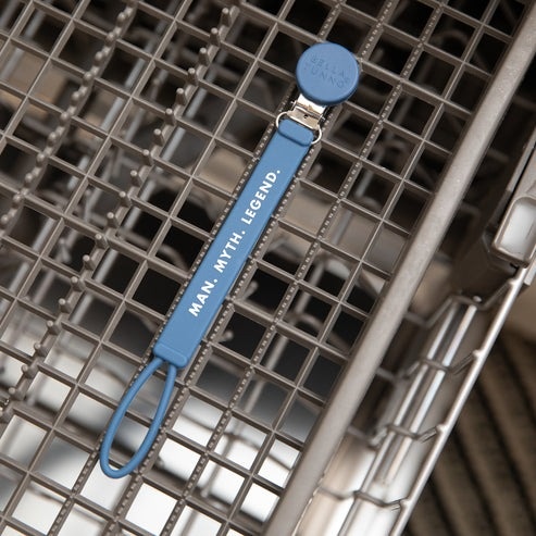 Man Myth Legend Pacifier Clip - Castles & Cottages | Ciao Bella Boutique