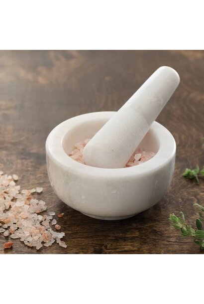 White Marble Mortar & Pestle