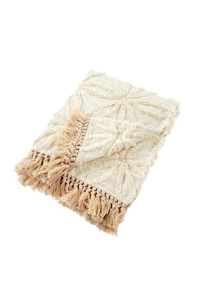 Tufted Lola Throw, Ivory