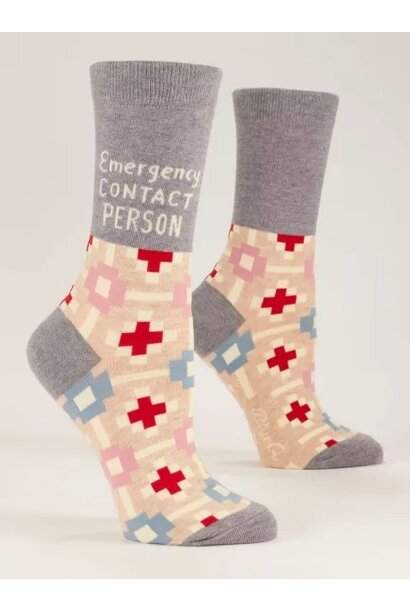 Emergency Contact Women's Crew Socks