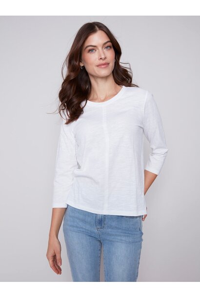 Organic Cotton Slub Knit Top