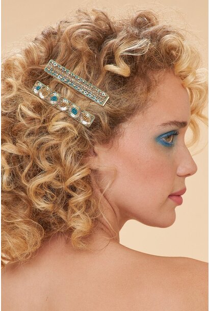 Narrow Jewelled Hair Bar