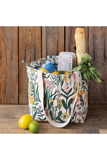 Bees & Blooms Fold-Up Fresh Tote