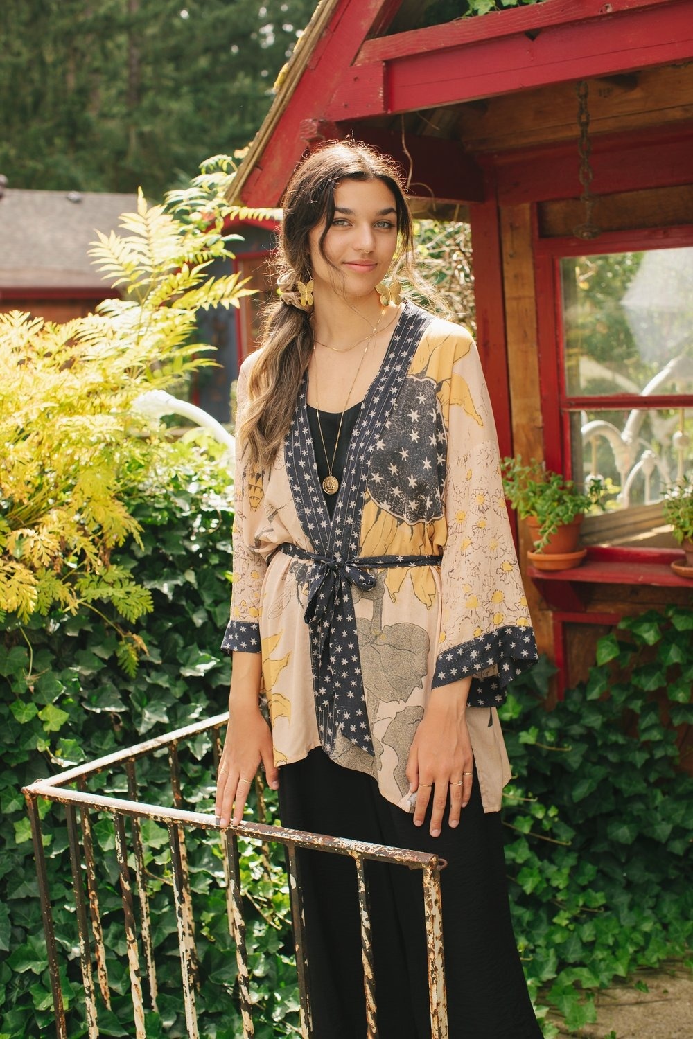 Cream kimono cardigan outlet