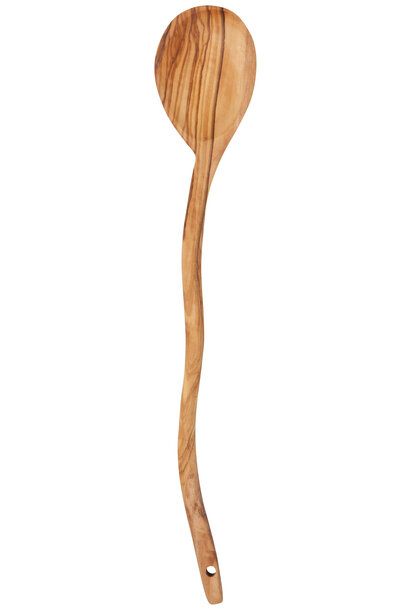 Olive Wood Wavy Rounded Spoon