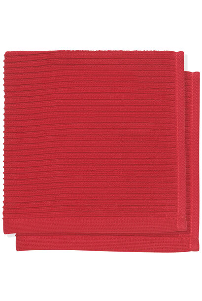 Ripple Dishcloth Set - Red