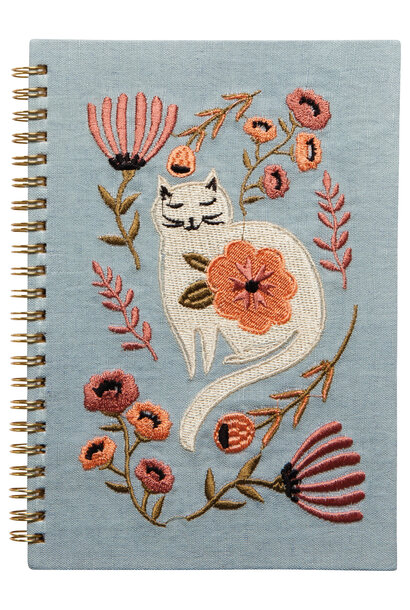 Catbloom Embroidered Notebook