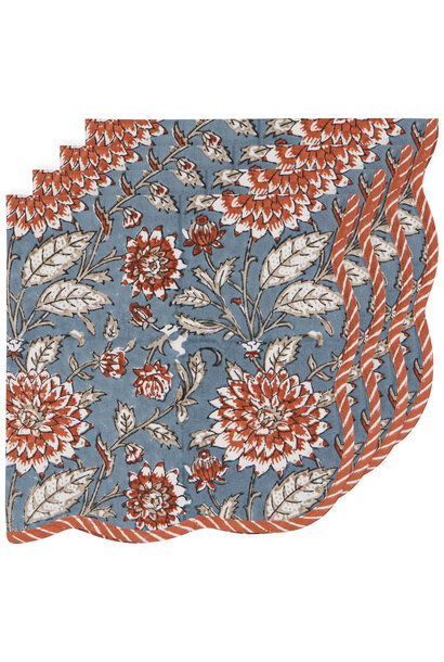 Dahlia Block Print Napkins Set