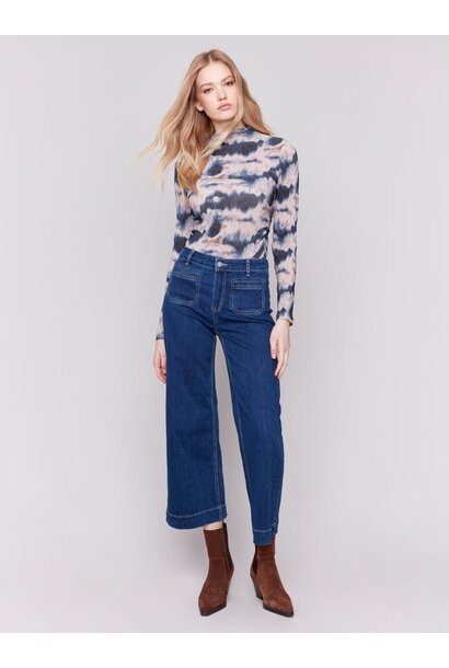 Patch Pocket Flare Jeans