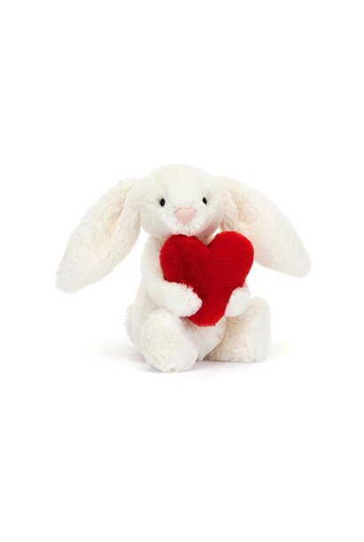 Bashful Red Love Heart Bunny